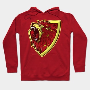 the scarlet and gold brave lion shield Hoodie